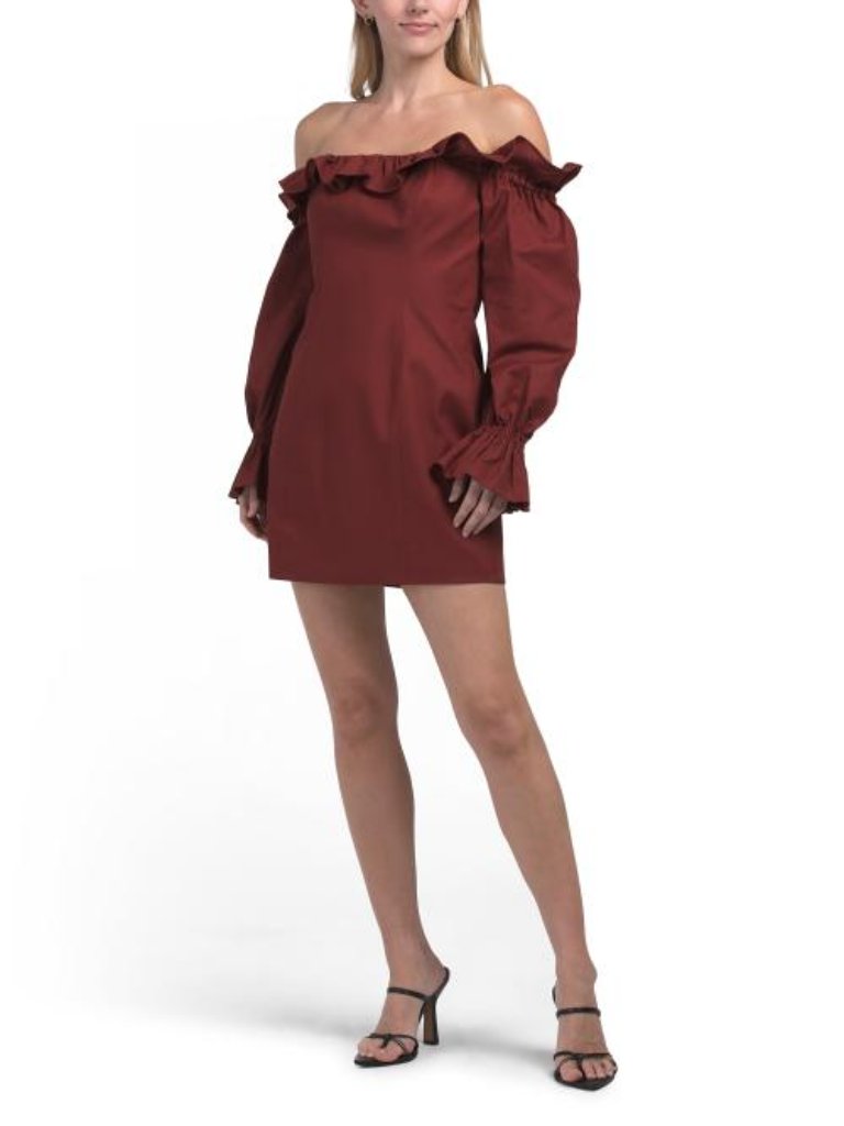Bcbgmaxazria Long Sleeve Mini Dress